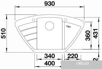 Кухонная мойка Blanco Zia 9 E (черный) 526031