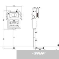 Roxen Antares в комплекте с инсталляцией Attach 5 в 1 967102 (кнопка: брашированное золото)