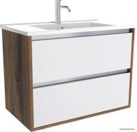 ЗОВ Тумба под умывальник Парма 60 P60LA0MWMC1A (аттик/белый матовый/алюминий)