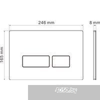 Roxen Boro в комплекте с инсталляцией StounFix Dual Fresh 6 в 1 966666 (кнопка: бежевый)