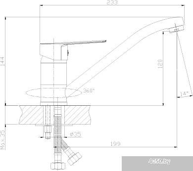 Смеситель Rossinka Silvermix S35-21