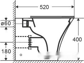 Унитаз CeramaLux 217D