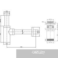 Lauter 21454 + клапан 21190CH + сифон 21635CH (хром)