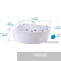 Triton Николь 160x100 L Люкс Flat (с гидромассажем)