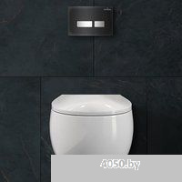 Roxen Egg в комплекте с инсталляцией StounFix Dual Fresh 6 в 1 964256 (кнопка: черное стекло)