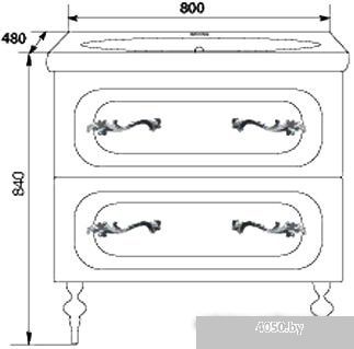 MarkaOne Тумба Cheri 80 У69409 под умывальник Nature 80 (ваниль)