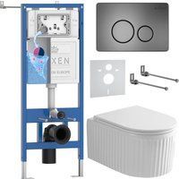 Roxen Antares Tornado Long в комплекте с инсталляцией StounFix Dual Fresh 6 в 1 868439 (кнопка: браш