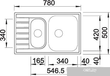 Кухонная мойка Blanco Livit 6 S Compact (полированная поверхность)