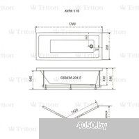 Triton Аура 170x70 Стандарт Flat (с гидромассажем)