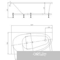 Aquatek Дива 160x90 L (с каркасом)