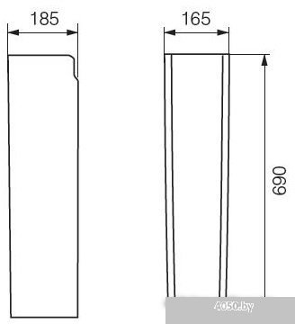 Пьедестал для умывальника Cersanit Carina S-PO-CAR50/55/60-w
