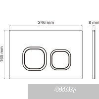 Roxen Simple Compact в комплекте с инсталляцией StounFix Dual Fresh 6 в 1 966428 (кнопка: серый бето