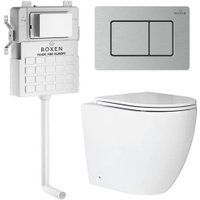 Roxen Antares в комплекте с инсталляцией Roxen Attach 5 в 1 968412 (кнопка: сатин)