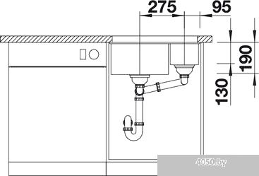Кухонная мойка Blanco Subline 340/160-U (белый, правая) [520406]