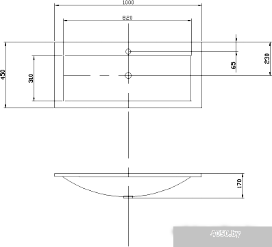 Умывальник Акватон Премьер М 100 100x45 [1A70473KPR010]