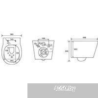 Deante Up Uno VSS01101B с крышкой Slim Soft-Close