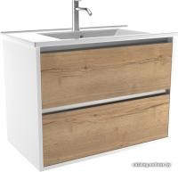 ЗОВ Тумба с умывальником Парма 90 P90LWP0MHMC1A-OL90 (белый/галифакс)