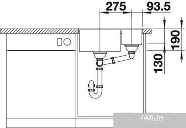 Кухонная мойка Blanco Subline 340/160-F (белый) [519805]