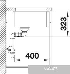 Кухонная мойка Blanco Subline 350/350-U (алюметаллик) [516286]