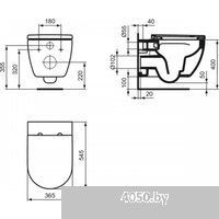 Ideal Standard Elisse Rimless с сиденьем Soft-Close T569201