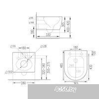 Roxen Antares Tornado в комплекте с инсталляцией StounFix Dual Fresh 6 в 1 968332 (кнопка: браширова