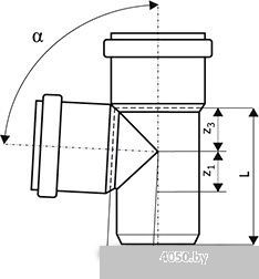 Ostendorf тройник KGEA 110/110x87°