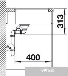 Кухонная мойка Blanco Subline 340/160-F (белый) [519805]