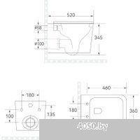 Roxen Cube Tornado в комплекте с инсталляцией StounFix Dual Fresh 6 в 1 868628 (кнопка: брашированно