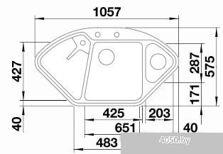 Кухонная мойка Blanco Blancodelta II 525867