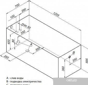 Ванна Aquanet West 120x70