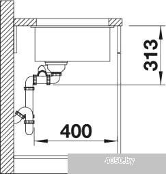 Кухонная мойка Blanco Subline 340/160-U (правая, серый беж)