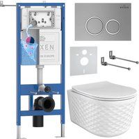 Roxen Vine Tornado в комплекте с инсталляцией StounFix Dual Fresh 6 в 1 979010 (кнопка: хром матовый