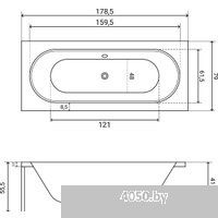Lauter Ava 180 21208080 (с ножками, черным подголовником и черным лицевым экраном)