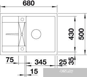 Кухонная мойка Blanco Metra 45 S Compact (антрацит) [519572]