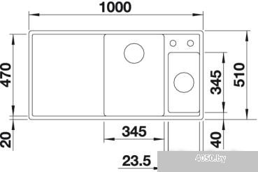 Кухонная мойка Blanco Axia III 6 S (разделочная доска из стекла, алюметаллик)