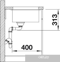 Кухонная мойка Blanco Subline 320-U (антрацит)