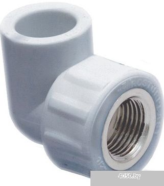 РосТурПласт Угольник ПП комбинированный с ВР (серый) 20х1/2