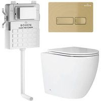 Roxen Antares в комплекте с инсталляцией Attach 5 в 1 967102 (кнопка: брашированное золото)