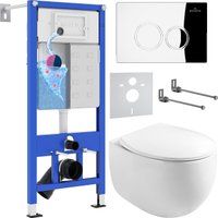 Roxen Egg в комплекте с инсталляцией StounFix Dual Fresh 6 в 1 964032 (кнопка: хром глянец)