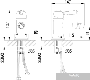 Смеситель Lemark Villa LM4808B