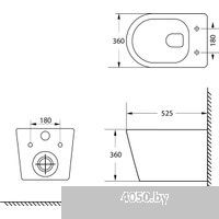Lauter Longer 2110822 с кнопкой 219702HD (узкая, белый)