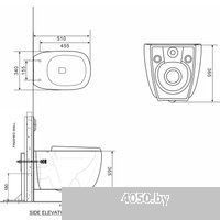 Roxen Martin в комплекте с инсталляцией StounFix Dual Fresh 6 в 1 868486 (кнопка: золото)