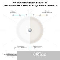 Wellsee Chalice Perfection 230619000 (отдельностоящий, без отверстия под смеситель, цвет матовый бел