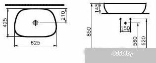Умывальник Vitra Outline 5993B450-0016