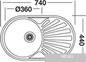 Кухонная мойка Kromevye EC 165 D