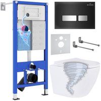 Roxen Antares Tornado в комплекте с инсталляцией StounFix Dual Fresh 6 в 1 968397 (кнопка: черный гл