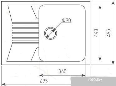 Кухонная мойка Zigmund & Shtain Klassisch 695 (молодое шампанское)