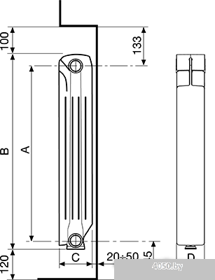 Fondital Calidor Super B4 350/100 V69001408 (8 секций)