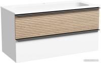 Sancos Тумба под умывальник Delta DL100W (дуб светлый/графит)