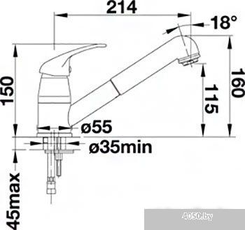Смеситель Blanco Daras-S Silgranit (антрацит)
